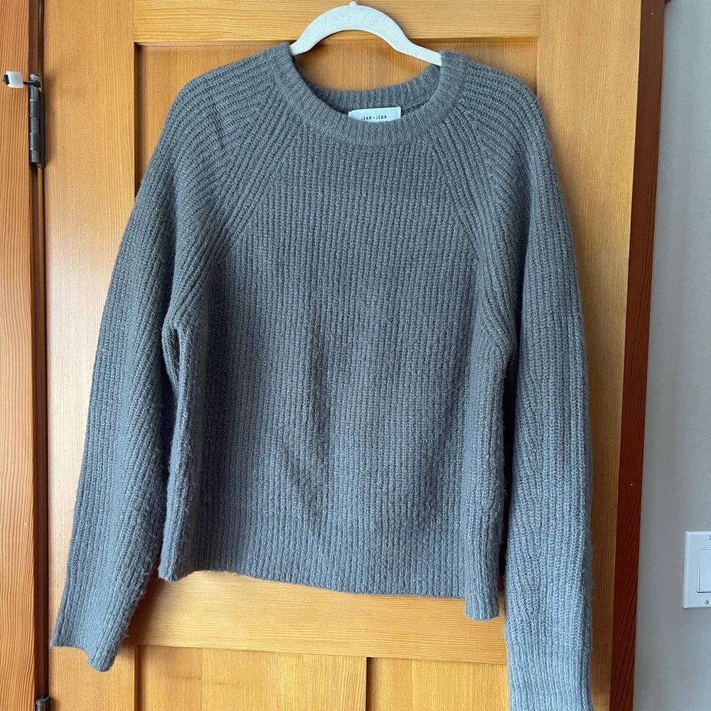 John & Jenn crewneck eucalyptus sweater